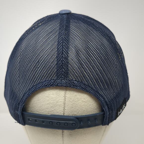 Huk Fishing Patch Snapback Trucker Hat Blue One Size Mesh Back Yupoong - Picture 6 of 9